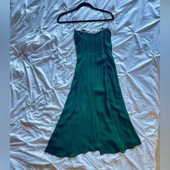 NEW Reformation Juliette Dress Emerald Green - Picture 12 of 16